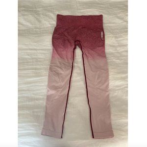 Gymshark Ombre Seamless Leggings - Chalk Pink / Beet Medium